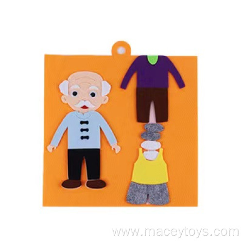 DIY toys felt clothes kid learning dress up